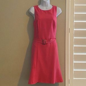 White House Black Market beautiful pink belted dress